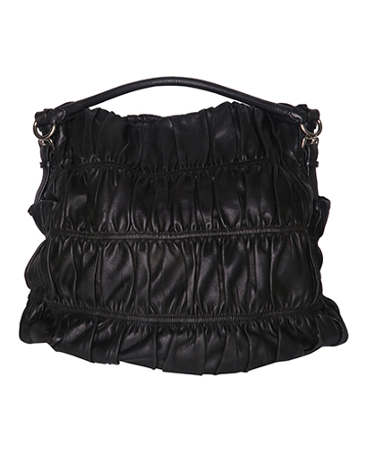Tessuto Ruched Hobo, front view